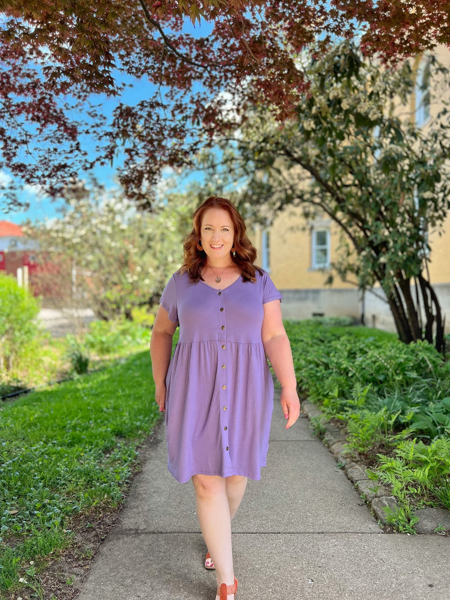 LuLaRoe LuLaRoe Heidi Dress - Solid Dusty Lavender 