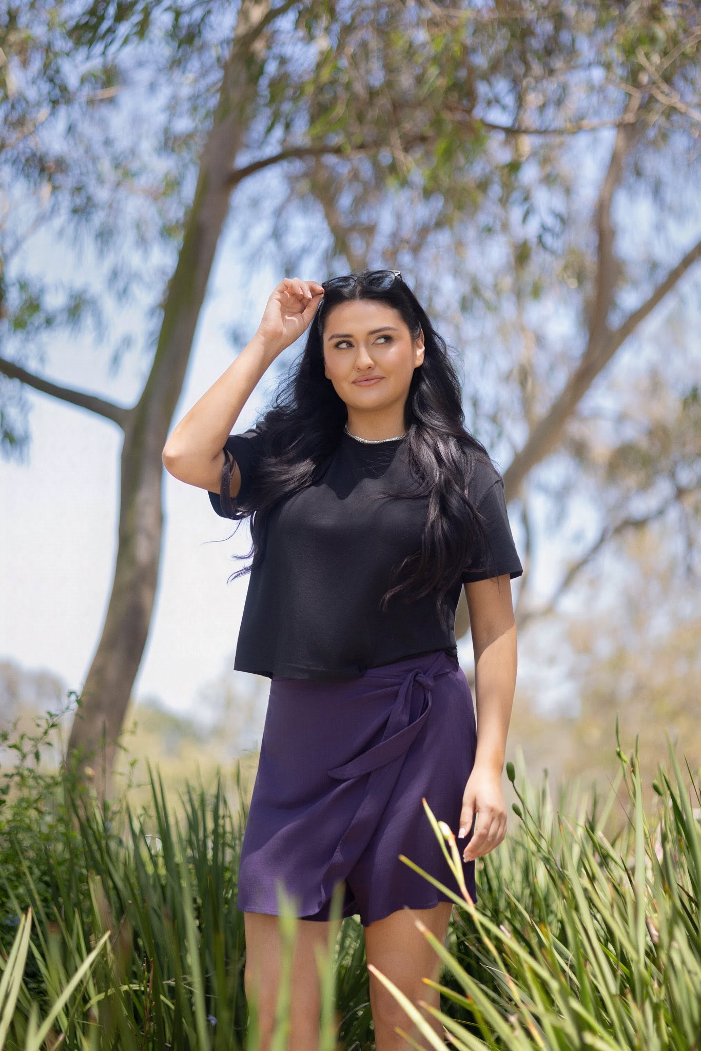 LuLaRoe Rose Wrap Skort - Solid Royal Plum