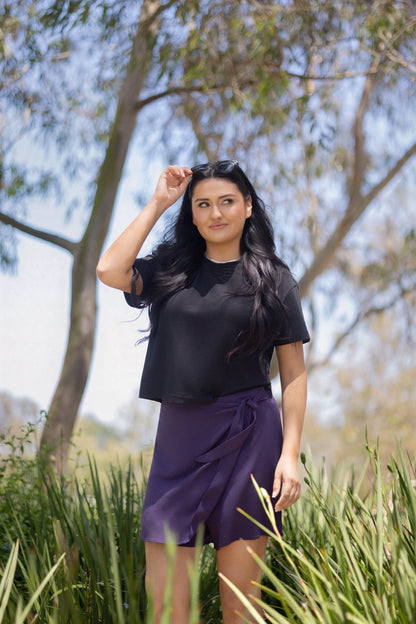 LuLaRoe Rose Wrap Skort - Solid Royal Plum