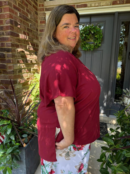 LuLaRoe Melanie - Solid Tibetan Red 