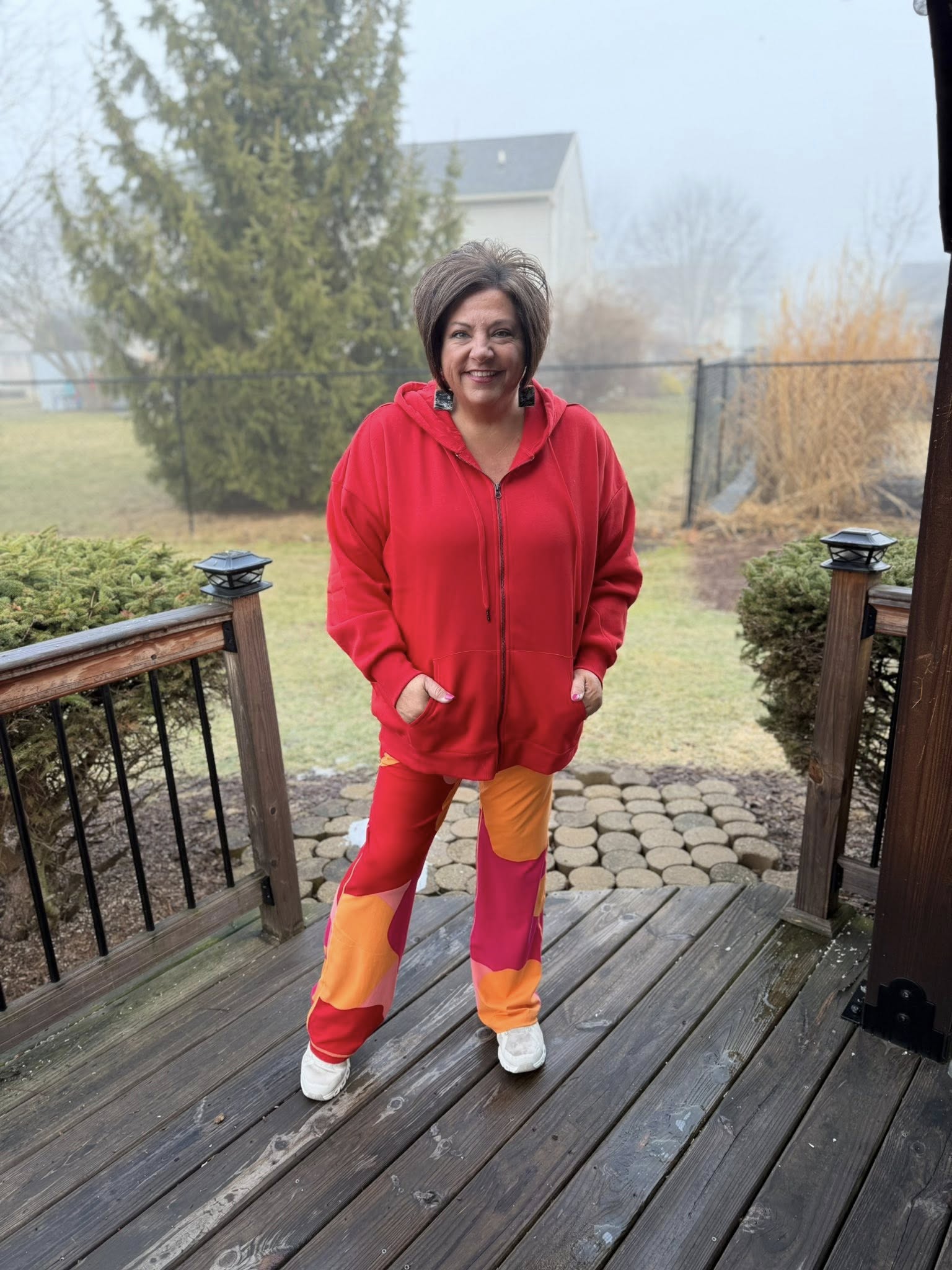 LuLaRoe LuLaRoe Essential Zip Hoodie - Solid True Crimson 