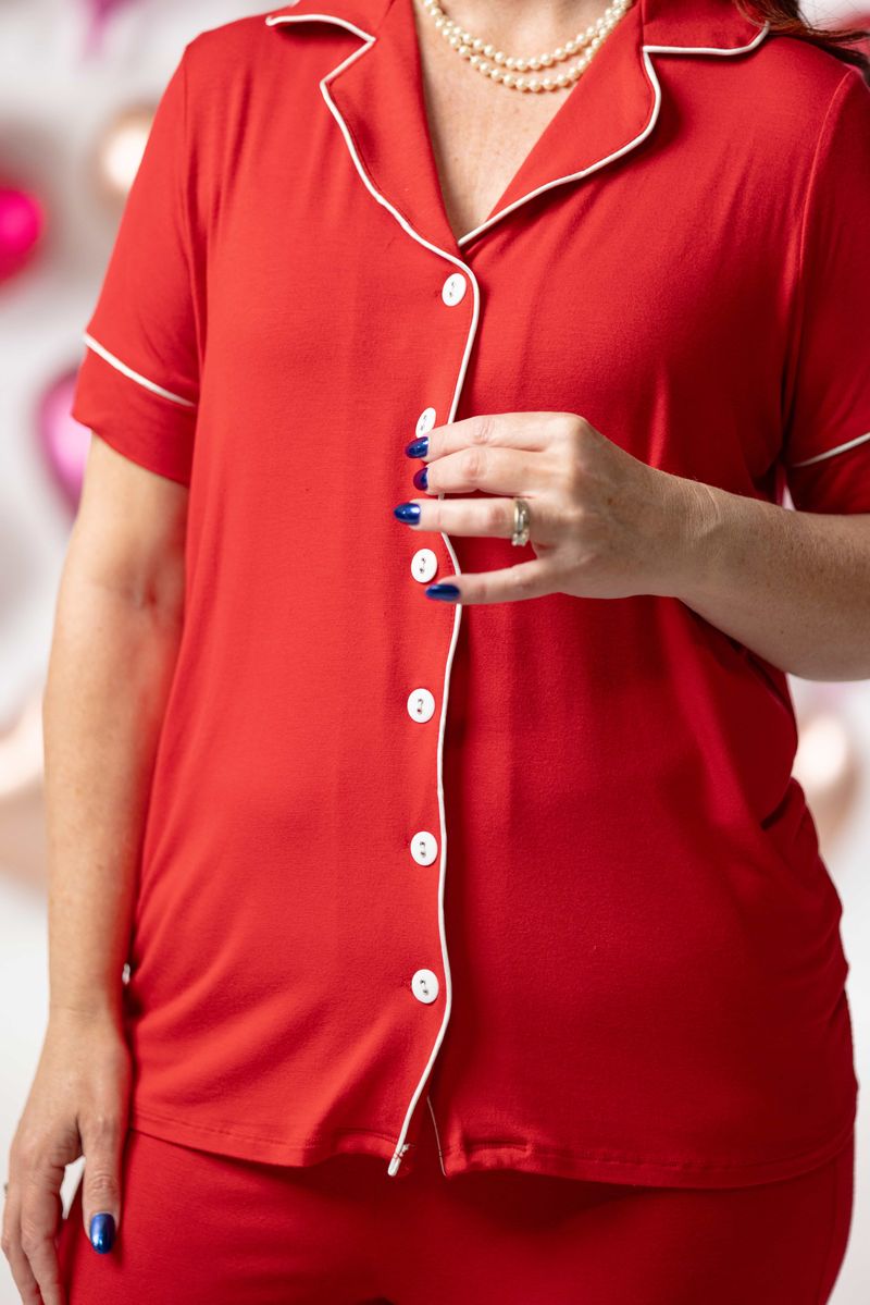 LuLaRoe LuLaRoe Valentine Serene Set - Crimson Poise 