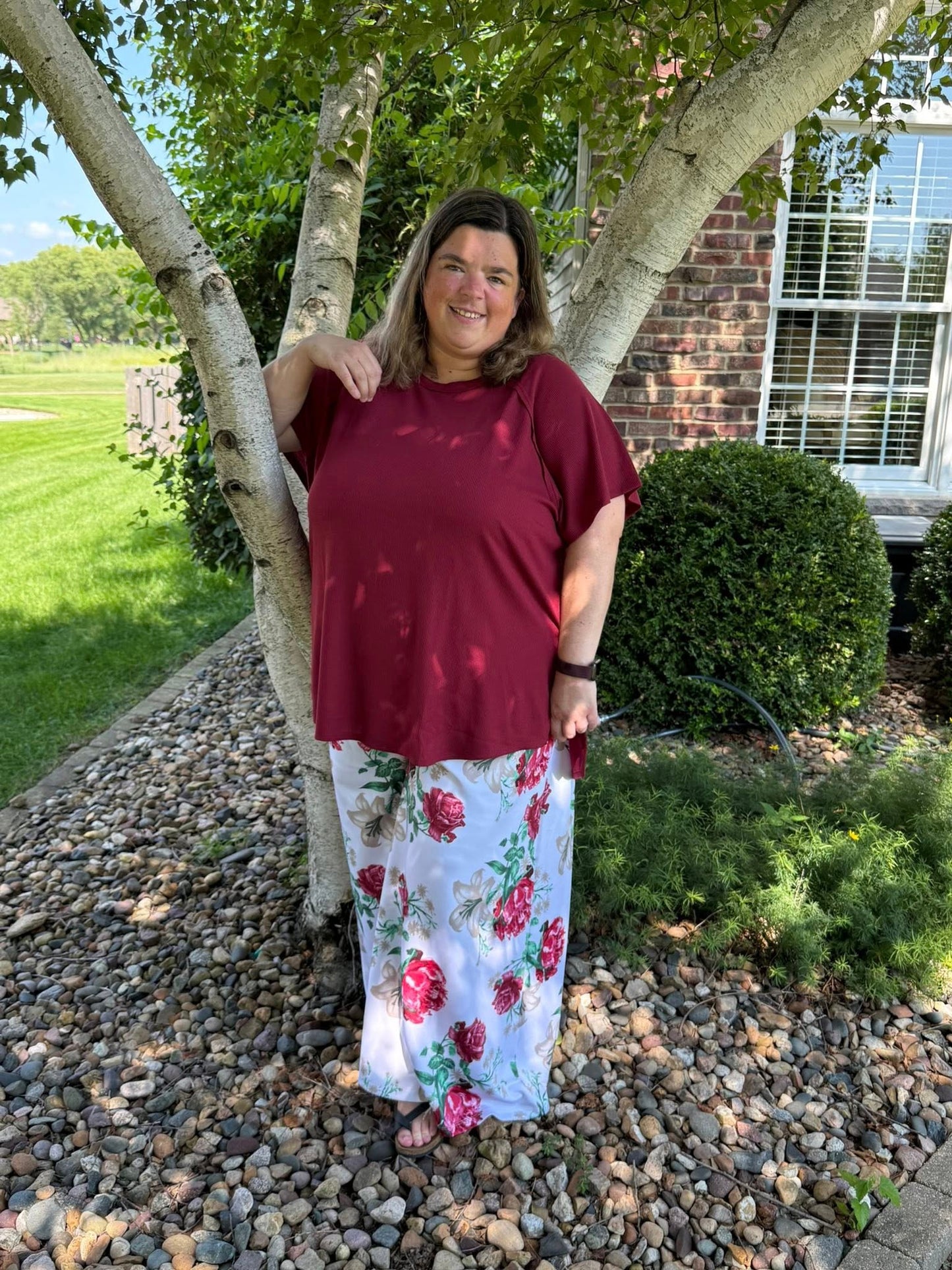 LuLaRoe Melanie - Solid Tibetan Red 