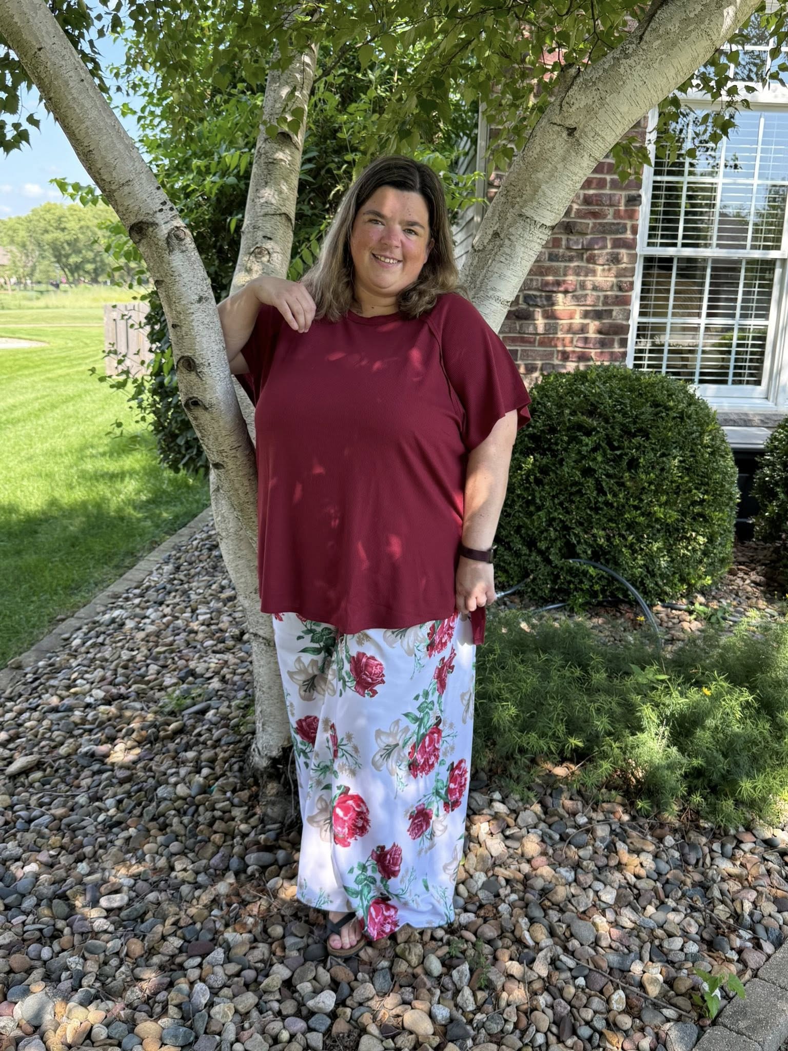 LuLaRoe Melanie - Solid Tibetan Red 