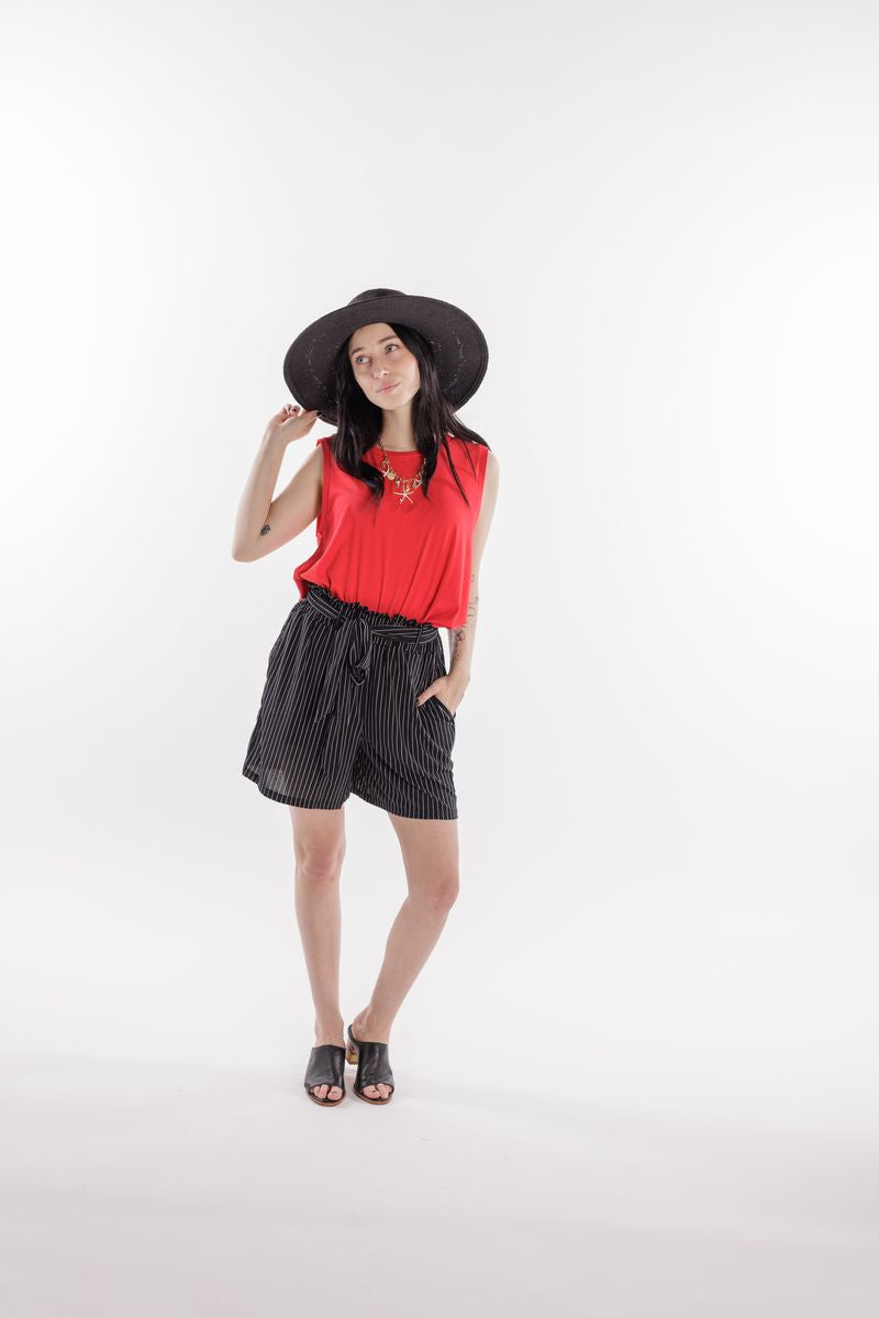 LuLaRoe Cocoa Sleeveless Top - Solid True Red