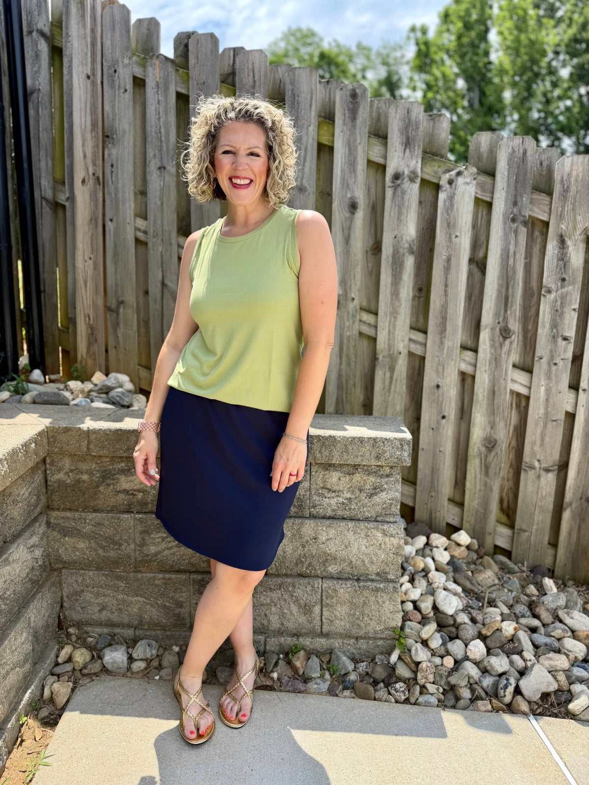 LuLaRoe Cocoa Sleeveless Top - Solid Soft Sage
