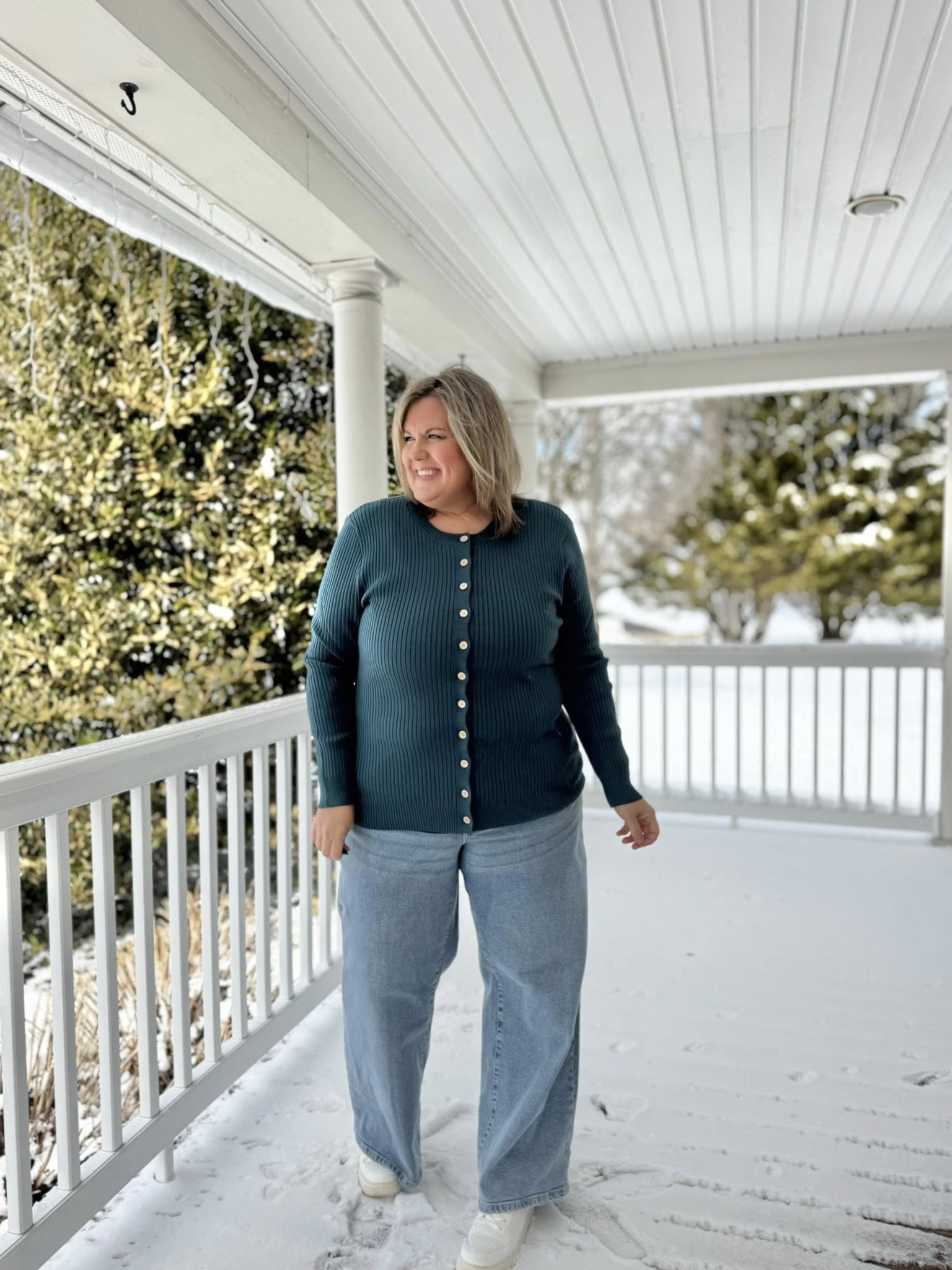 LuLaRoe LuLaRoe Becky Cardigan - Solid Evergreen Teal 