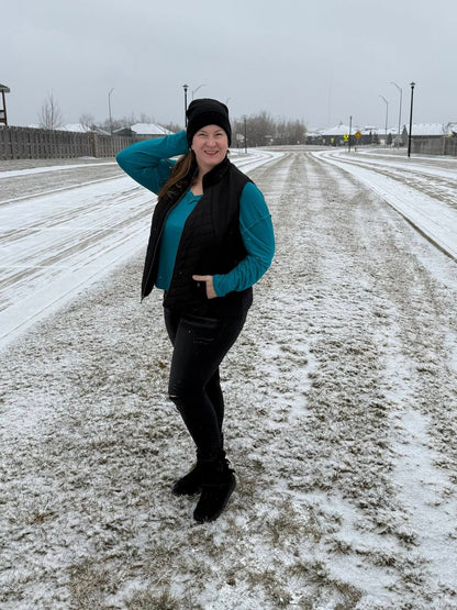 LuLaRoe LuLaRoe Vicki Top - Solid Deep Teal 