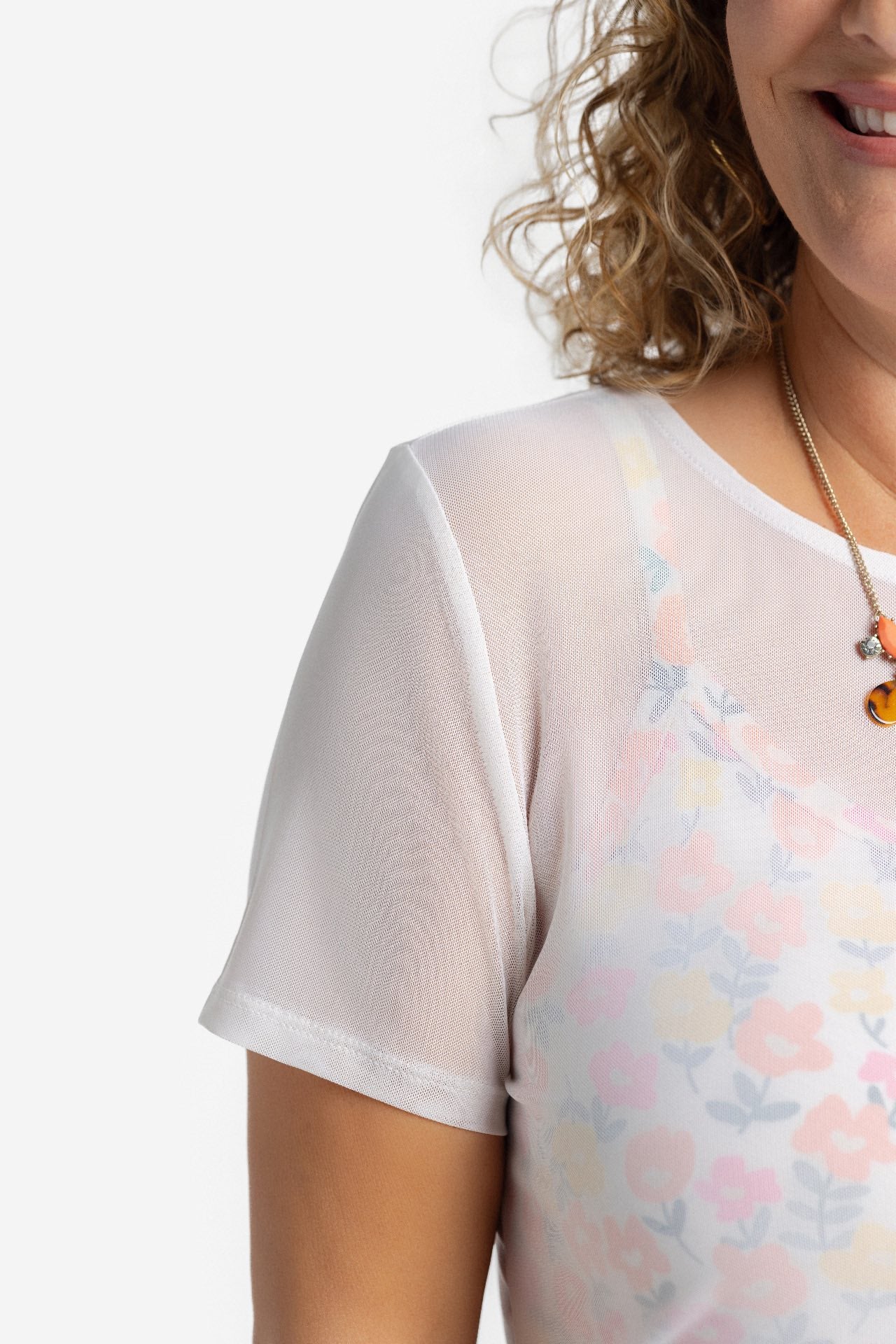 LuLaRoe LuLaRoe Miranda Mesh T - Solid White 