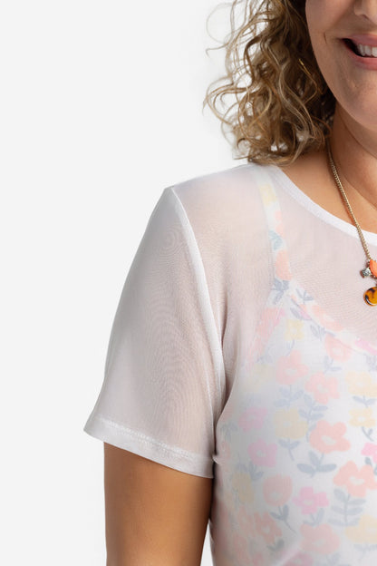 LuLaRoe LuLaRoe Miranda Mesh T - Solid White 