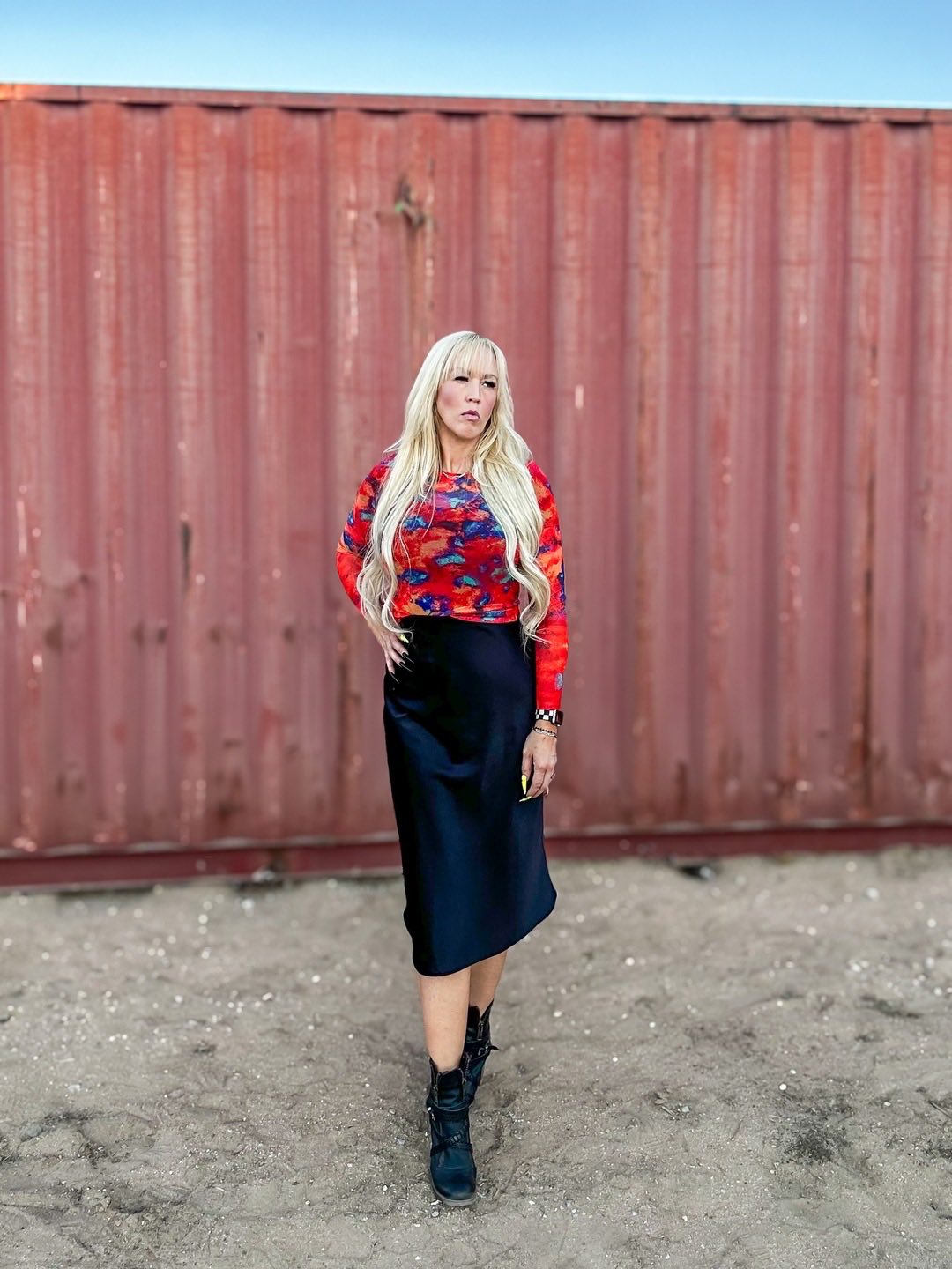 LuLaRoe May Mesh Top - Solar Mirage