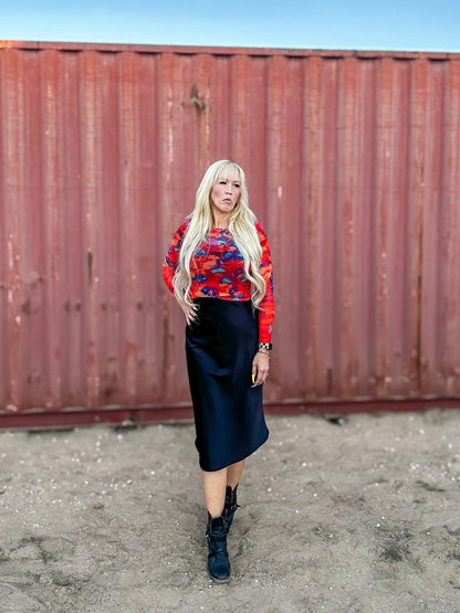 LuLaRoe May Mesh Top - Solar Mirage