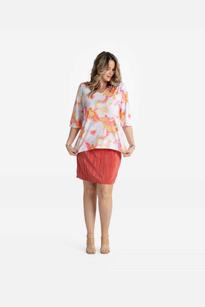 LuLaRoe LuLaRoe Eden Top - Sunset Splash Abstract 