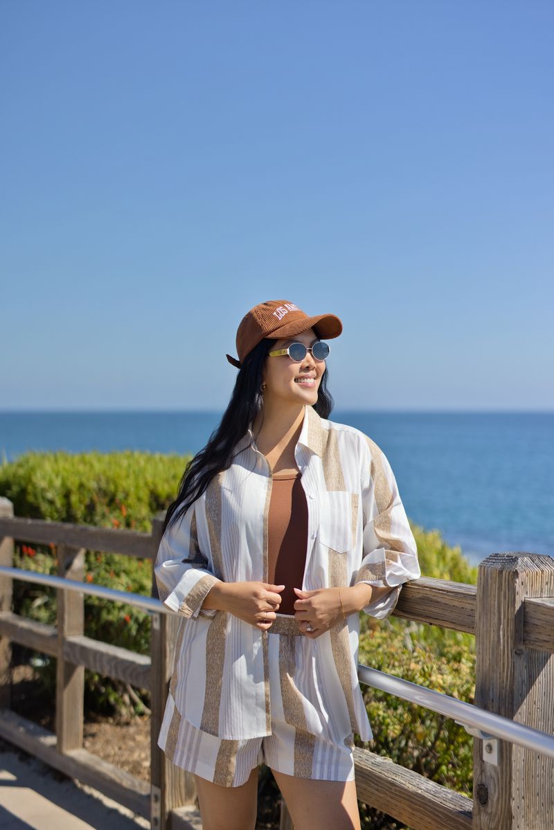 LuLaRoe Polly Set - Natural Cabana Stripe