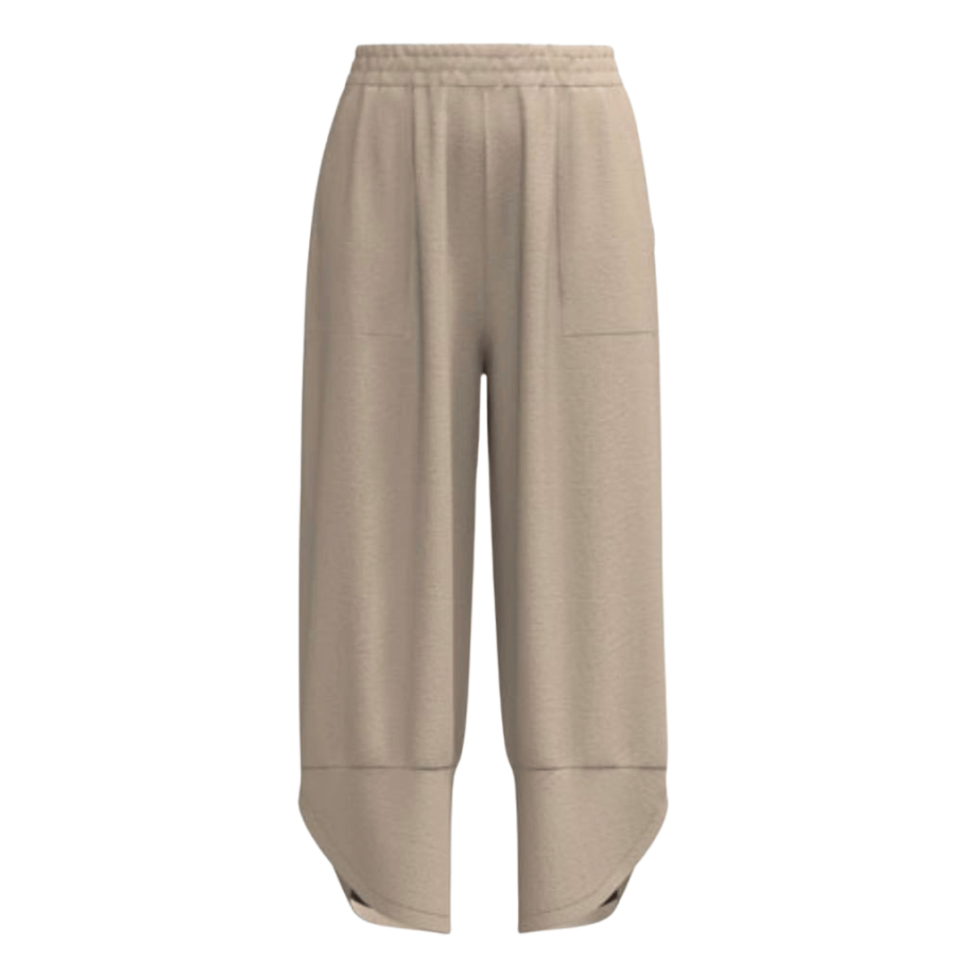 LuLaRoe Wendy Easy Barrel Pull-On Pant in Solid Oatmeal Beige, alternate product view