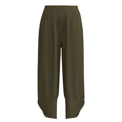 LuLaRoe Wendy Easy Barrel Pull-On Pant in Solid Olive Green, alternate product view