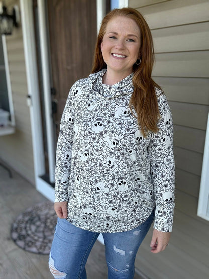 LuLaRoe Halloween 2025 - Amber Hoodie - Ghostly Garden