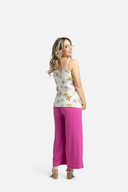 LuLaRoe LuLaRoe Essential Cami Set – Solid Olive Moss & Vintage Wildflower Sketch 