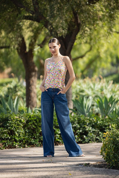 LuLaRoe LuLaRoe Essential Cami Set – Solid Petal Pink & Retro Meadow Floral 