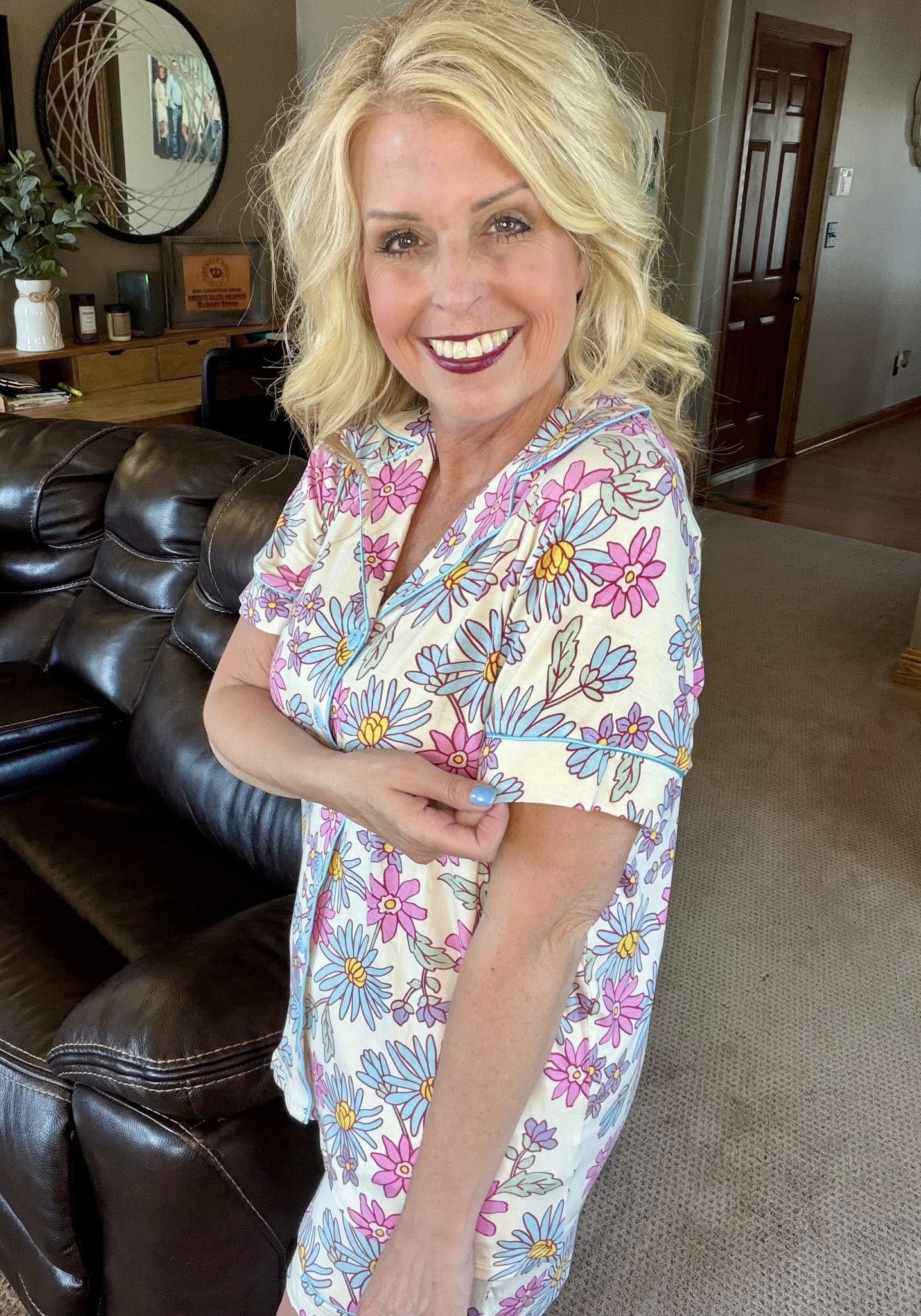 LuLaRoe Candy PJ Set - Cottage Daisy Bouquet