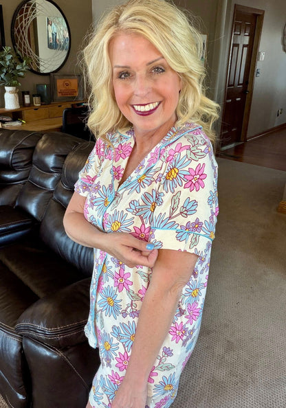 LuLaRoe Candy PJ Set - Cottage Daisy Bouquet