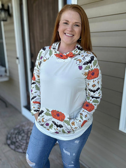 LuLaRoe Halloween 2025 - Amber Hoodie - Pumpkin Patch Magic