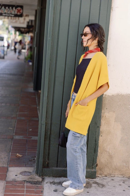 LuLaRoe Jimae Sweater Cardigan - Solid Golden Yellow