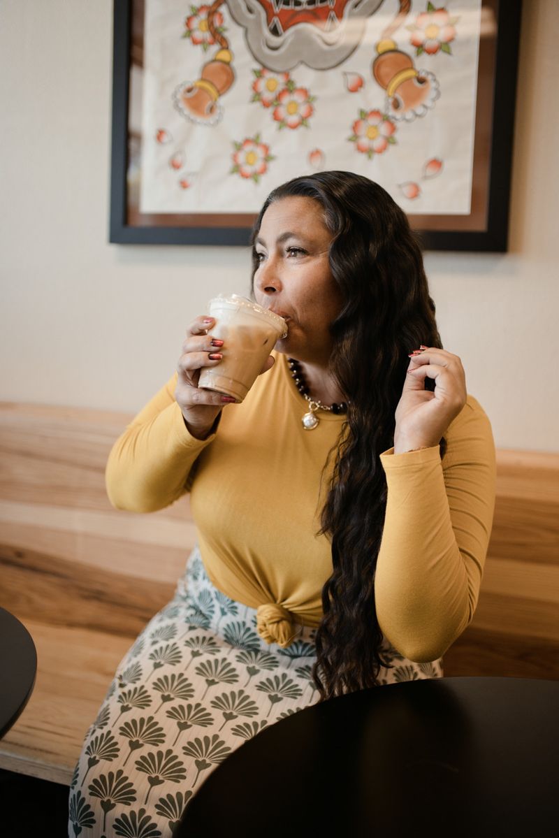 LuLaRoe Sharon Long Sleeve Top - Solid Golden Mustard - styled outfit photo