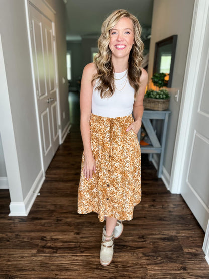 LuLaRoe LuLaRoe Marsha Midi Skirt - Sahara Drift 